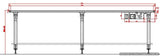 IOPAK 3m Flat Belt Conveyor 34-GI-300-3000-H14
