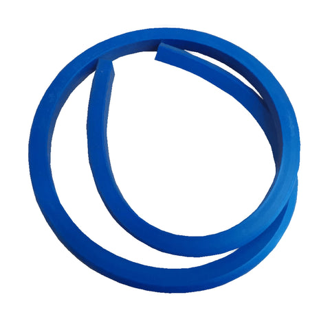 Discharge Door Seal, Metal Detectable Blue Silicone