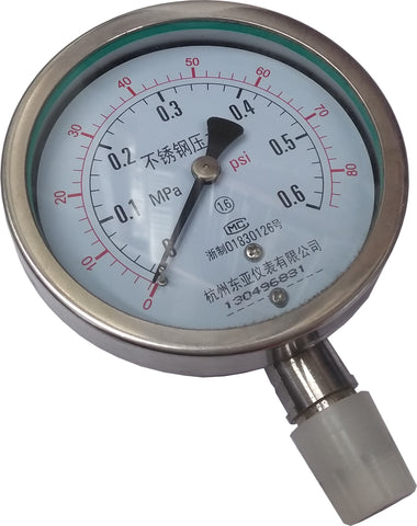 Pressure Gauge (0.6 MPa), Large Face